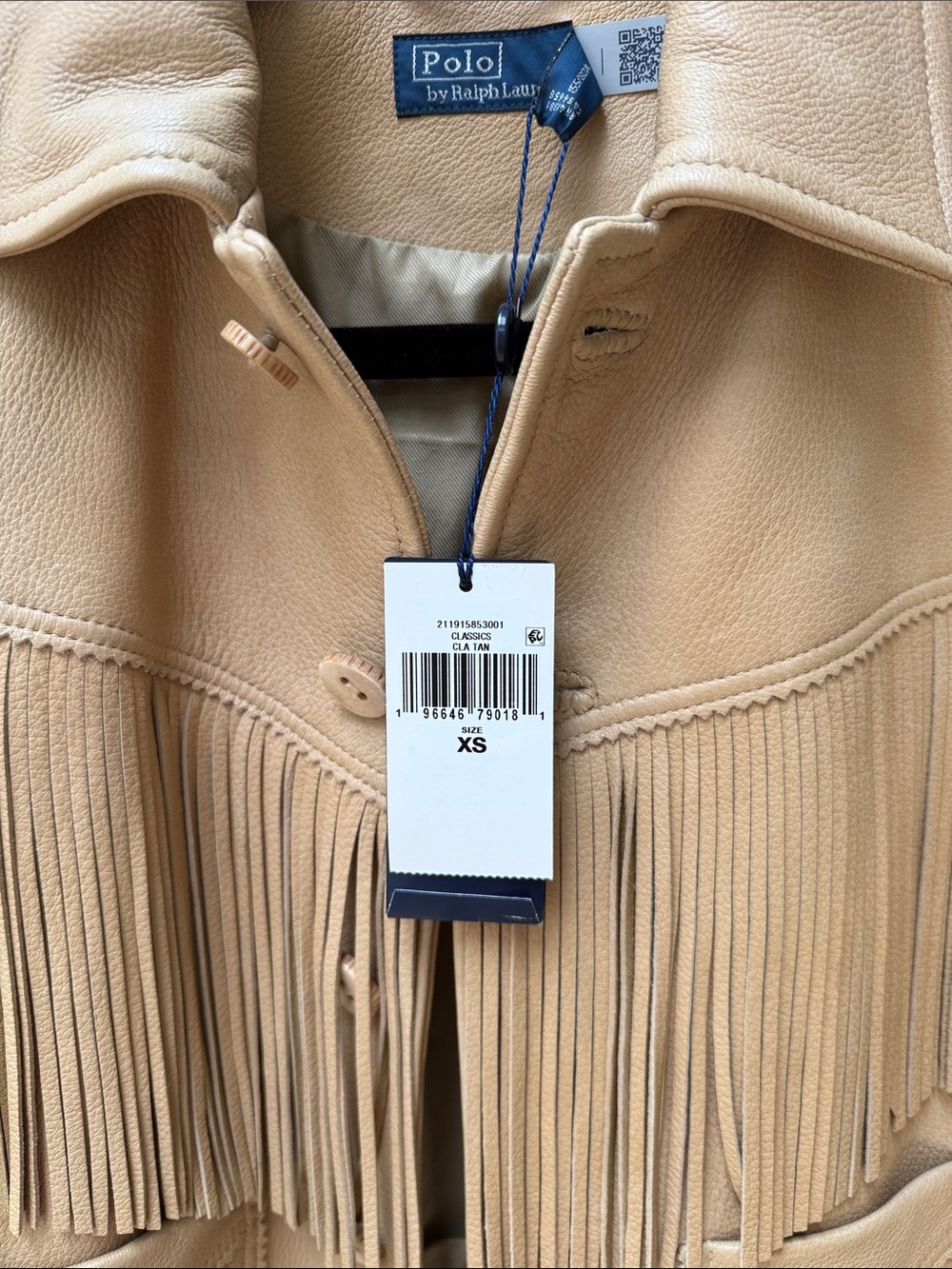 Polo by Ralph Lauren Tan Fringe Leather Jacket - Picture 3 of 4